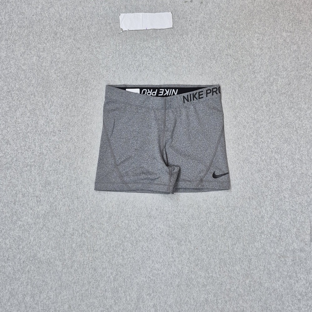 Nike Women Shorts M Gray Activewear Shorts Biker Dri-Fit Nike Pro Compression
